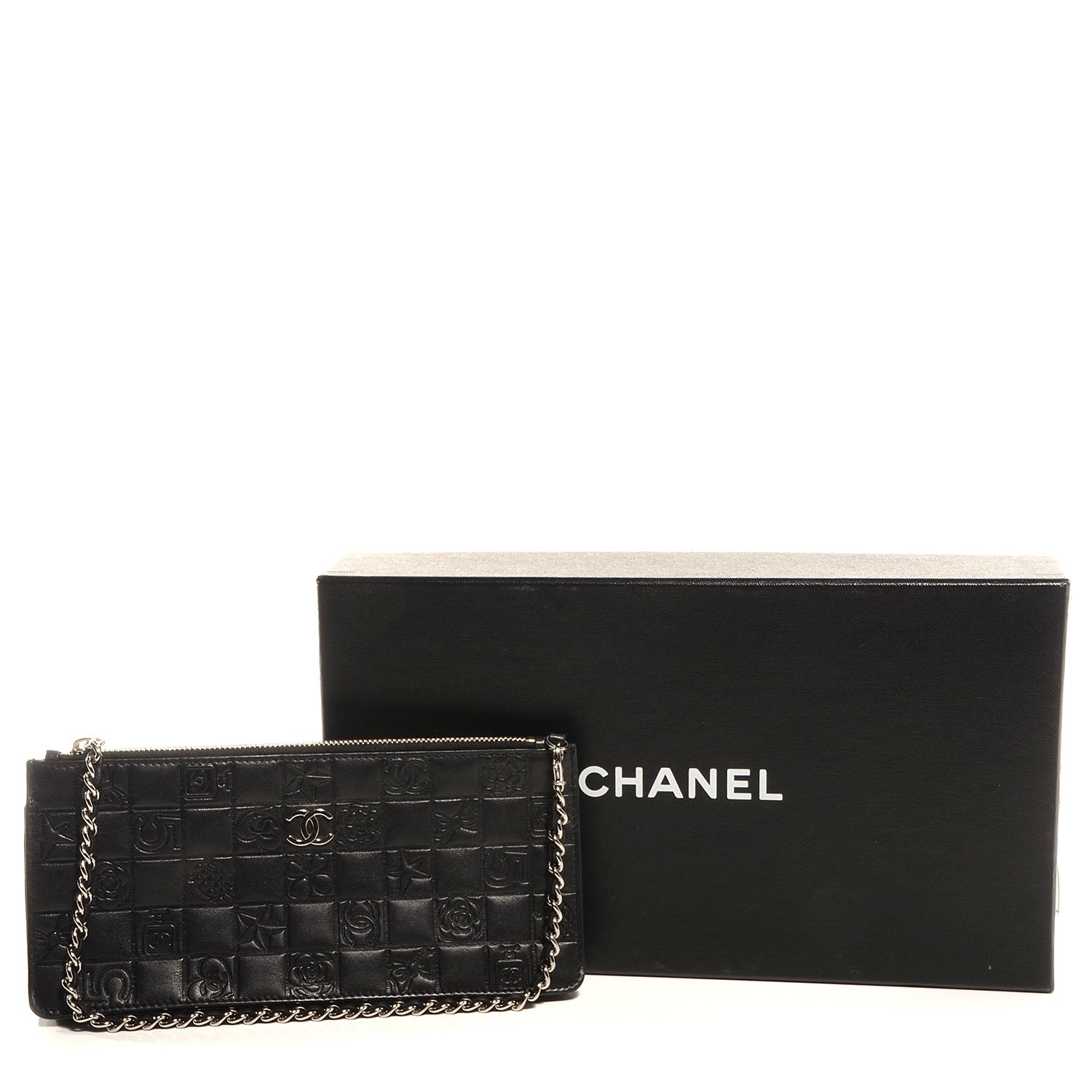Chanel Lambskin Precious Symbols Pochette Black 4 of 7