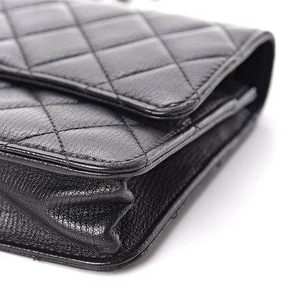 Chanel Calfskin Quilted CC Eyelet Wallet On Chain WOC Black 16 of 17