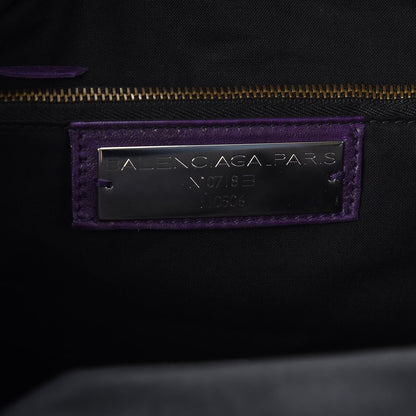Balenciaga Agneau Classic Hardware Weekender Eggplant 6 of 7