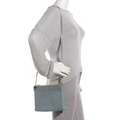 Celine Lambskin Large Trio Crossbody Bag Slate 2 of 8