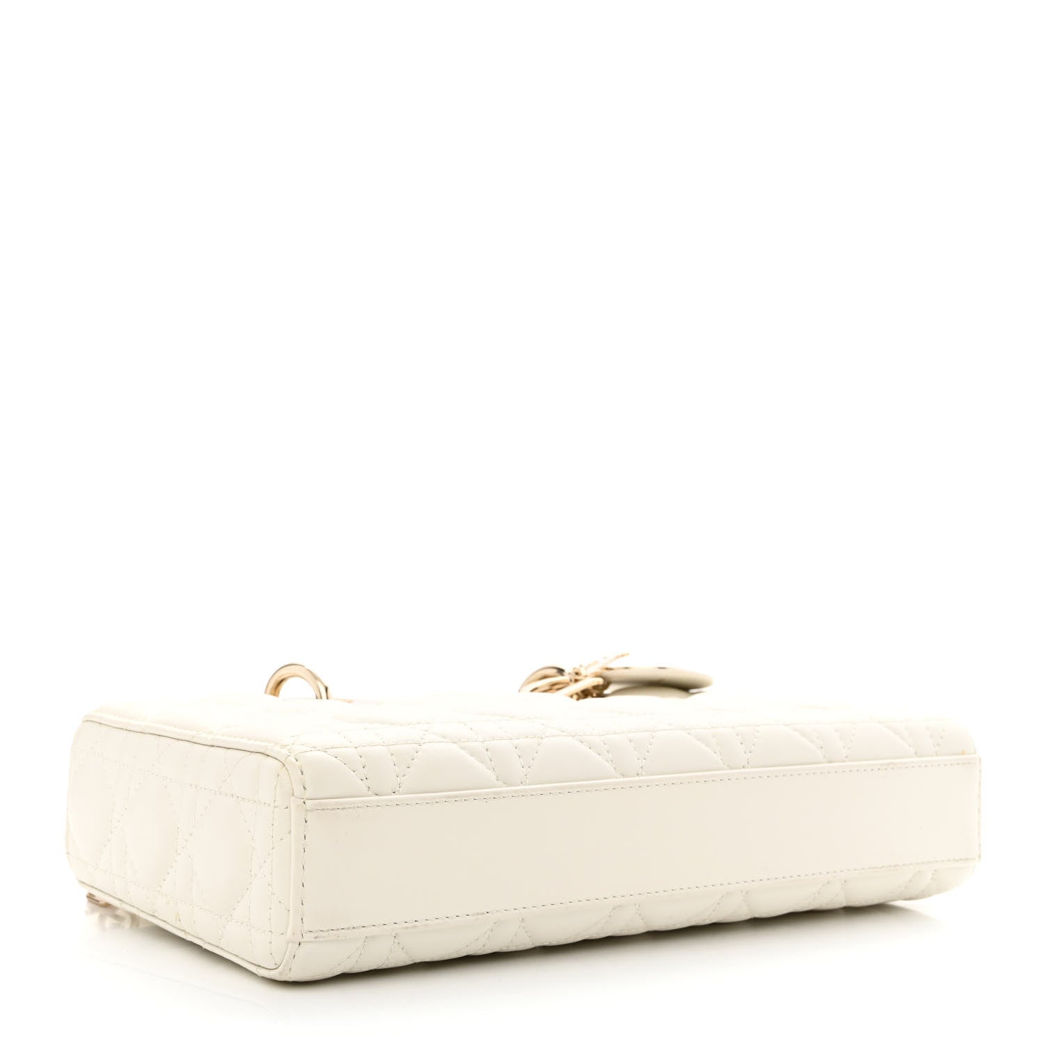 Christian Dior Lambskin Cannage Medium Lady D-Joy White 4 of 13
