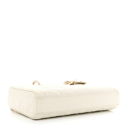 Christian Dior Lambskin Cannage Medium Lady D-Joy White 4 of 13