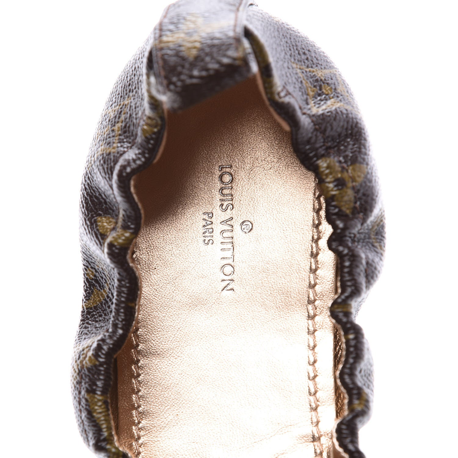 Louis Vuitton Patent Monogram Flirty Ballerina Flats 38 Gold 8 of 10