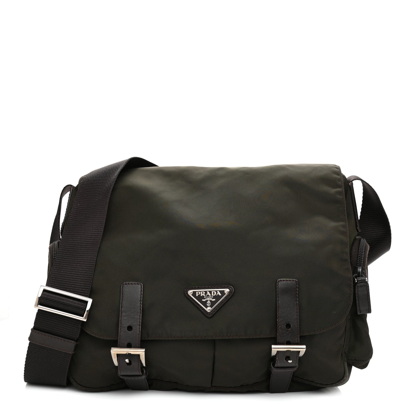 Tessuto Nylon Saffiano Messenger Bag Mimetico