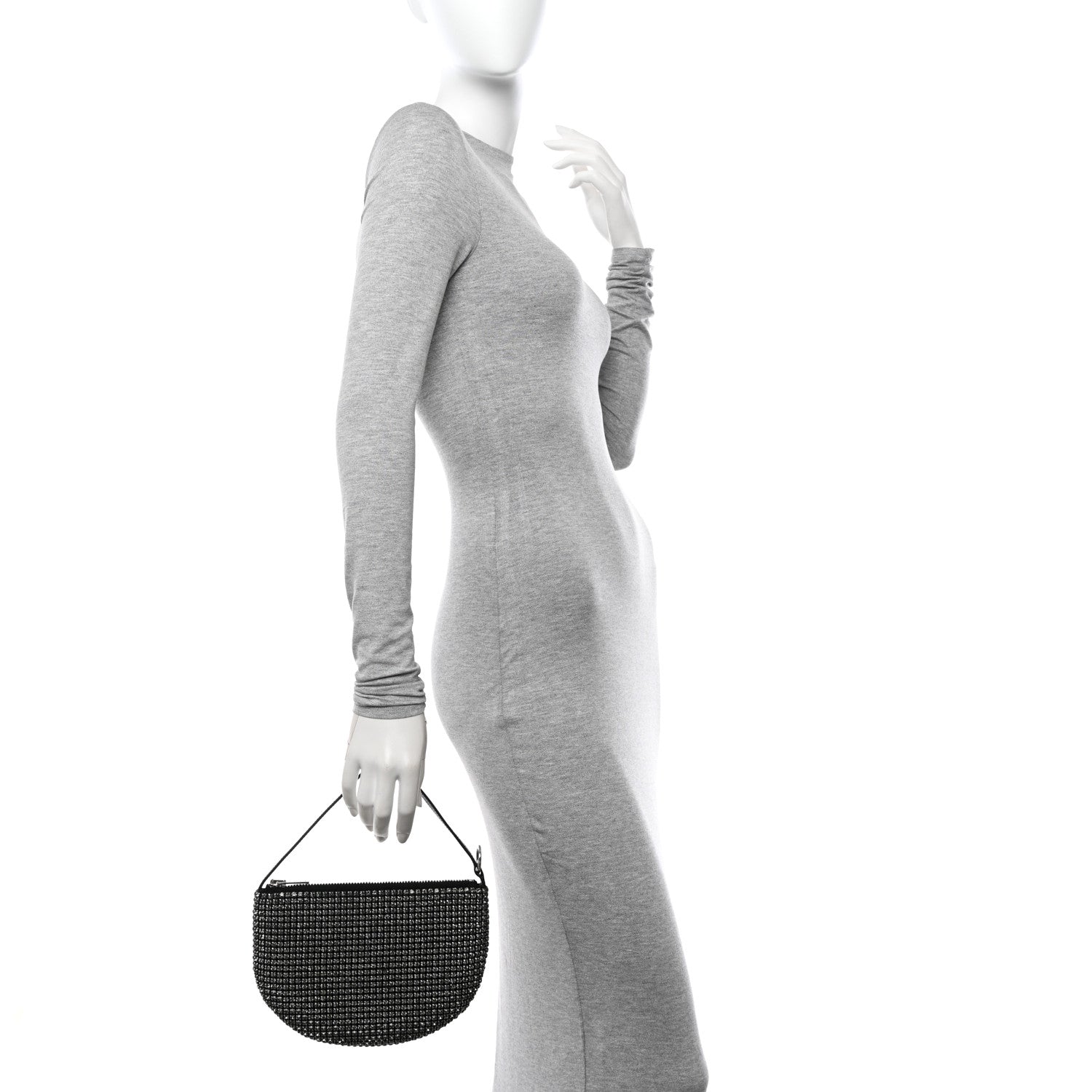 Alexander Wang Mesh Crystal Wanglock Fortune Cookie Bag Black 2 of 9