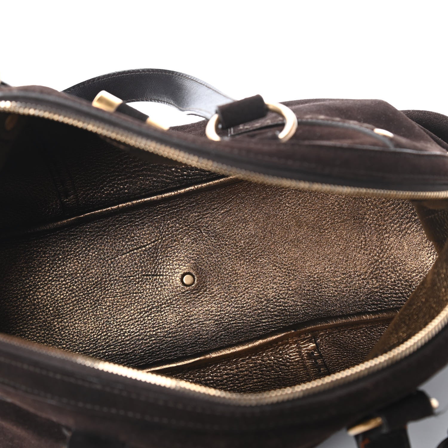 Saint Laurent Suede Large Muse Brown 5 of 9