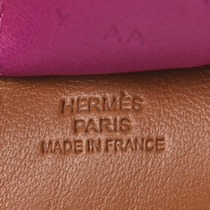 Hermes Milo Lambskin Grigri Rodeo Horse Bag Charm MM Gold Rubis Rose Pourpre 3 of 5