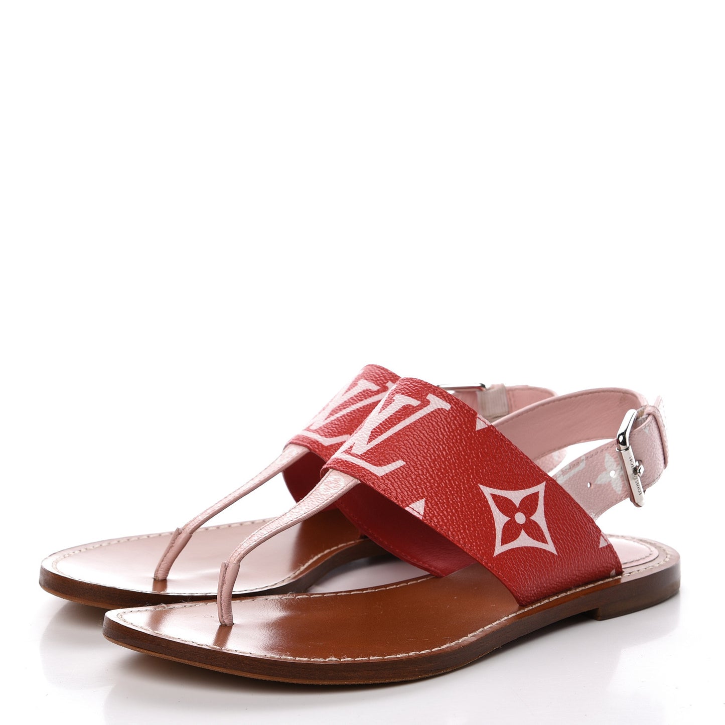 Monogram Giant Sandals 38 Rouge