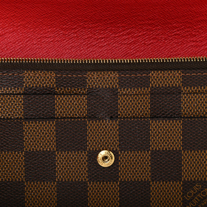 Louis Vuitton Damier Ebene Emilie Wallet Red 8 of 10