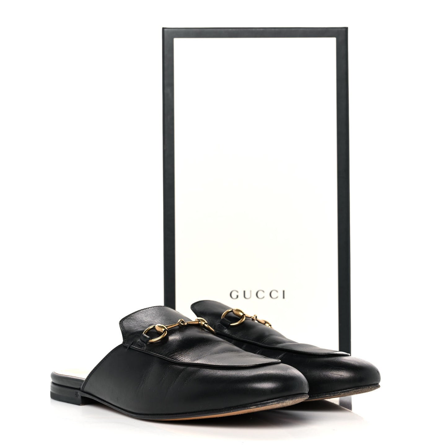 Calfskin Womens Princetown Slippers 39.5 Black