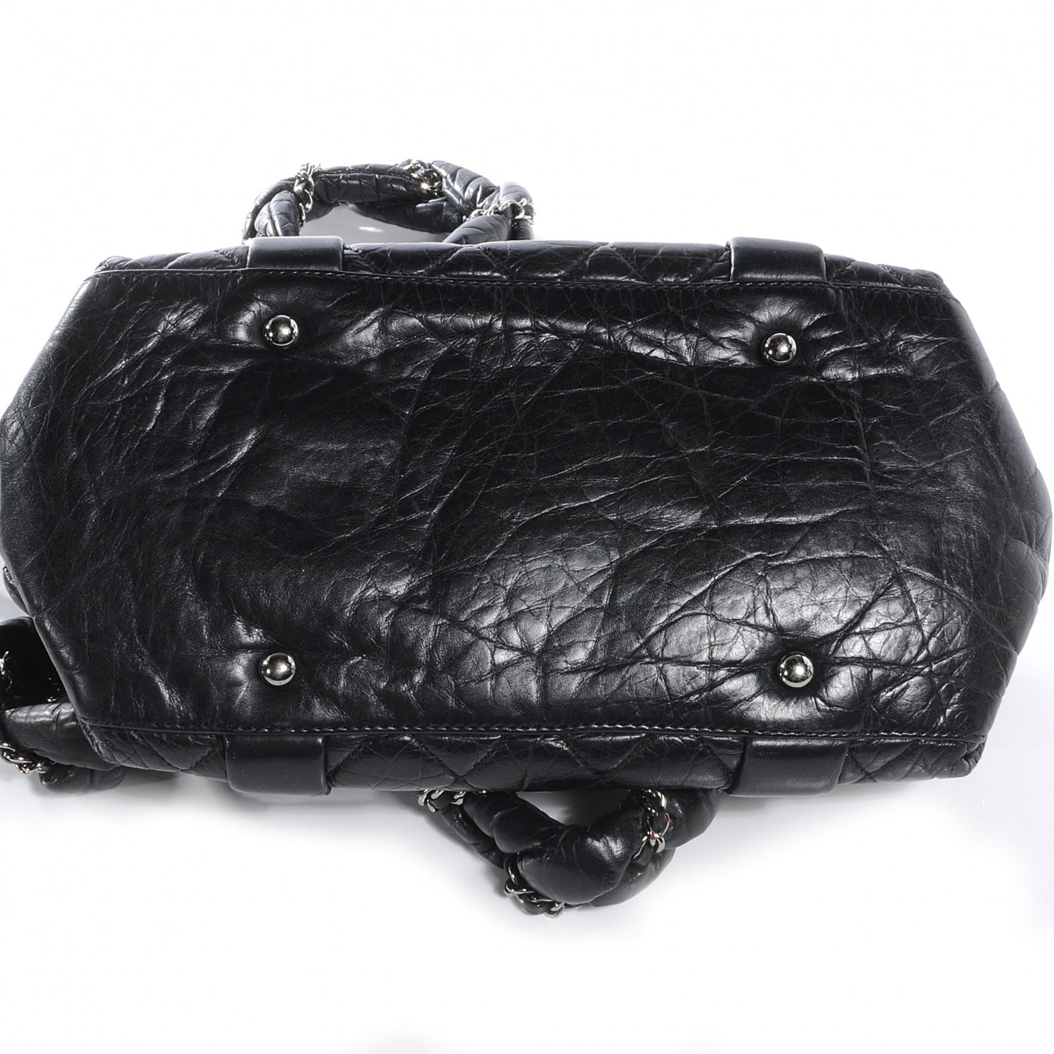Chanel Distressed Lambskin Lady Braid Small Tote Black 8 of 8