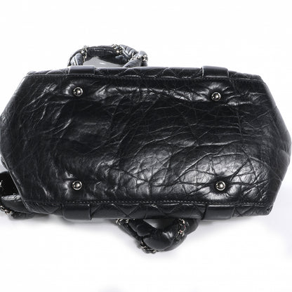 Chanel Distressed Lambskin Lady Braid Small Tote Black 8 of 8