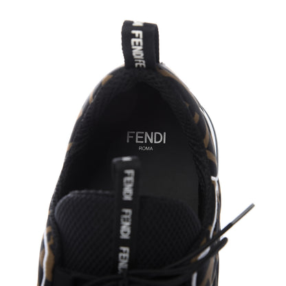 Fendi Stretch Fabric FFreedom Sneakers 39 Tobacco Black White 8 of 10