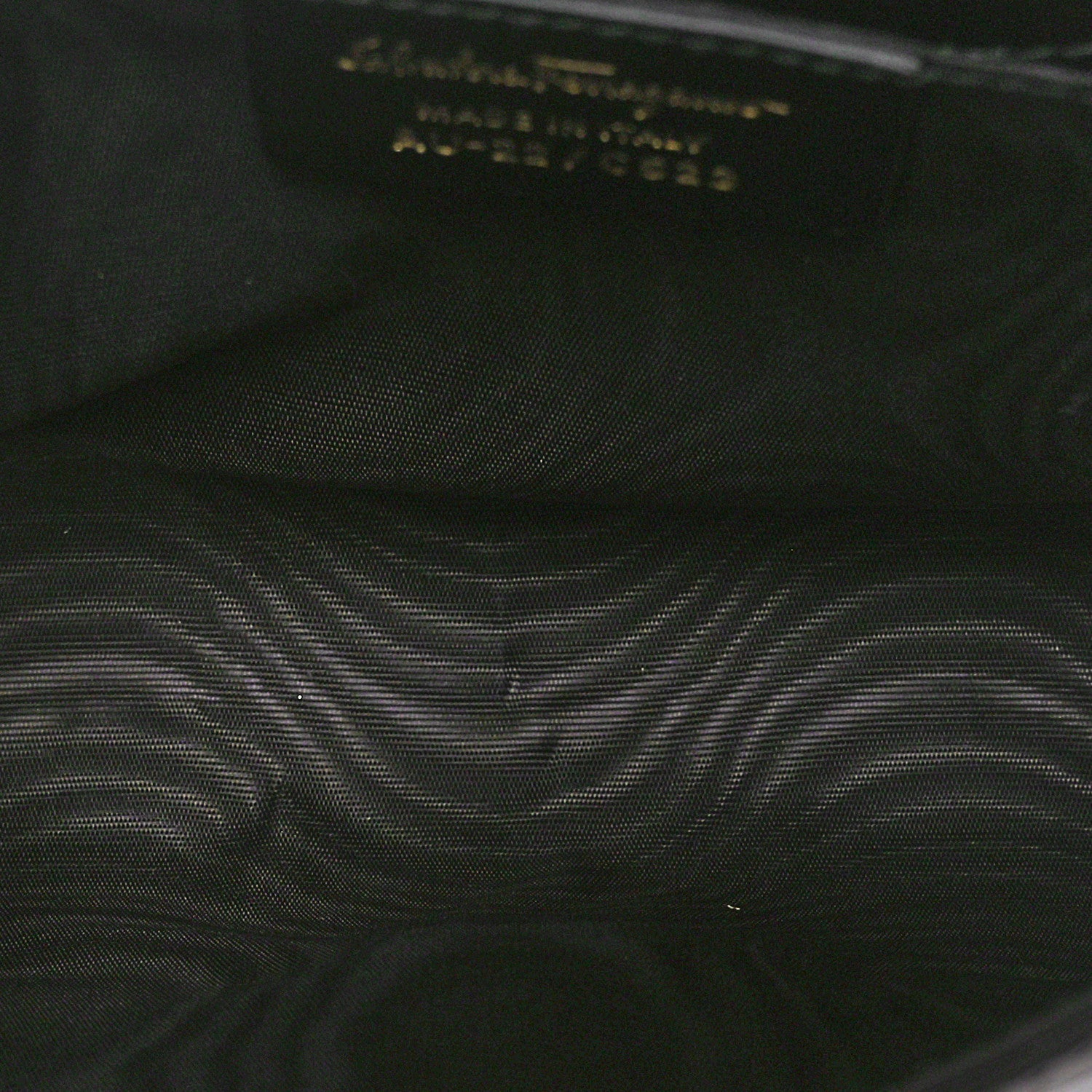 Salvatore Ferragamo Calfskin Laser Cut Mini Miss Vara Bow Chain Bag Black Gold 5 of 10