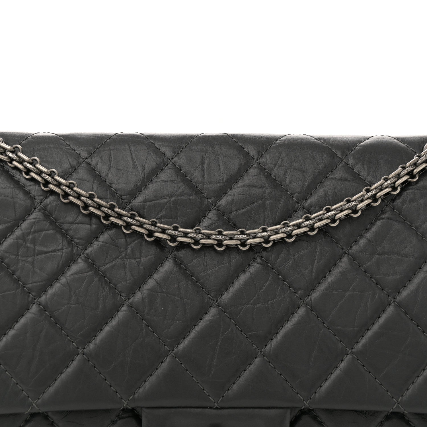 Chanel Aged Calfskin Quilted 2.55 Reissue 227 Flap Dark Grey 8 of 11