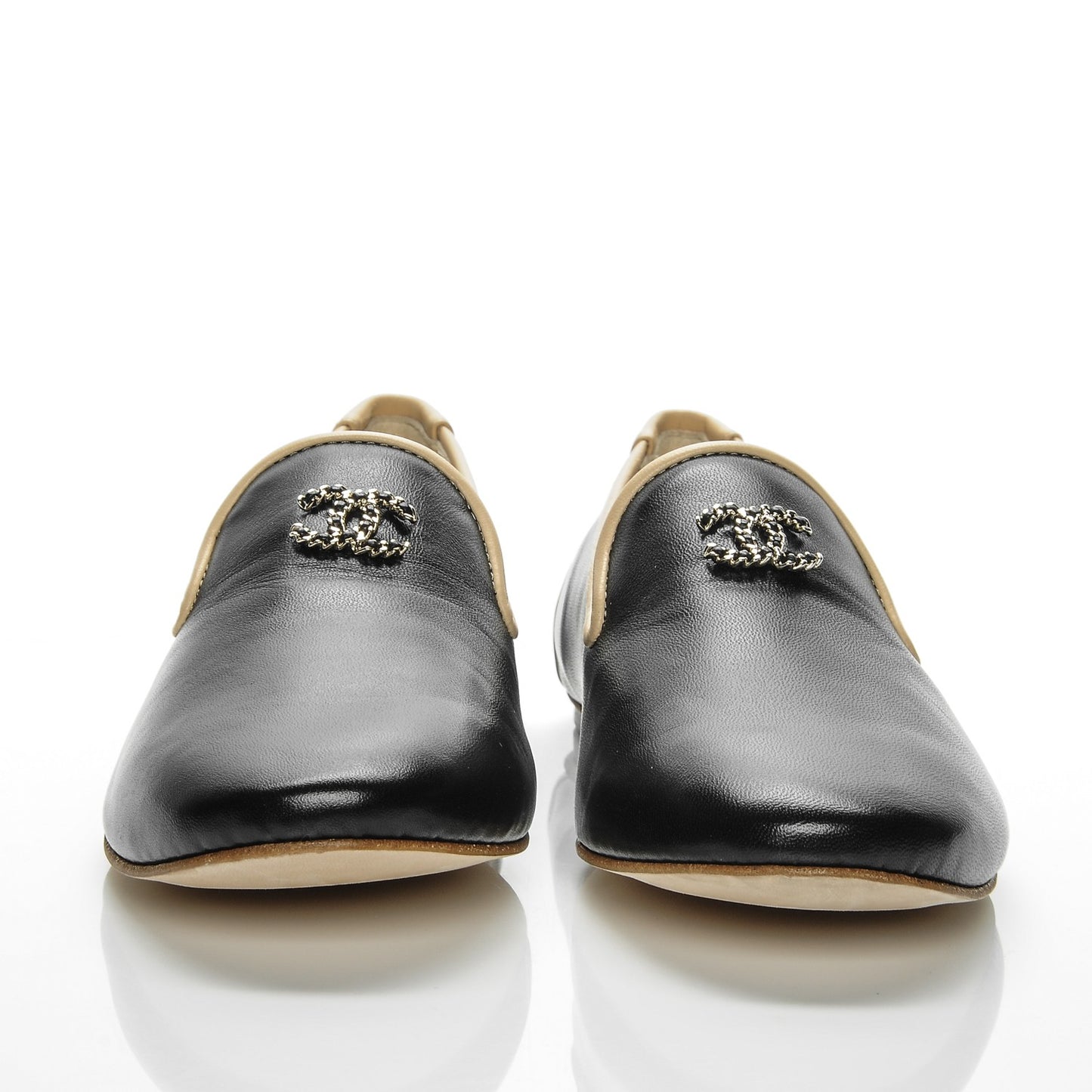 Lambskin CC Loafers 36.5 Black