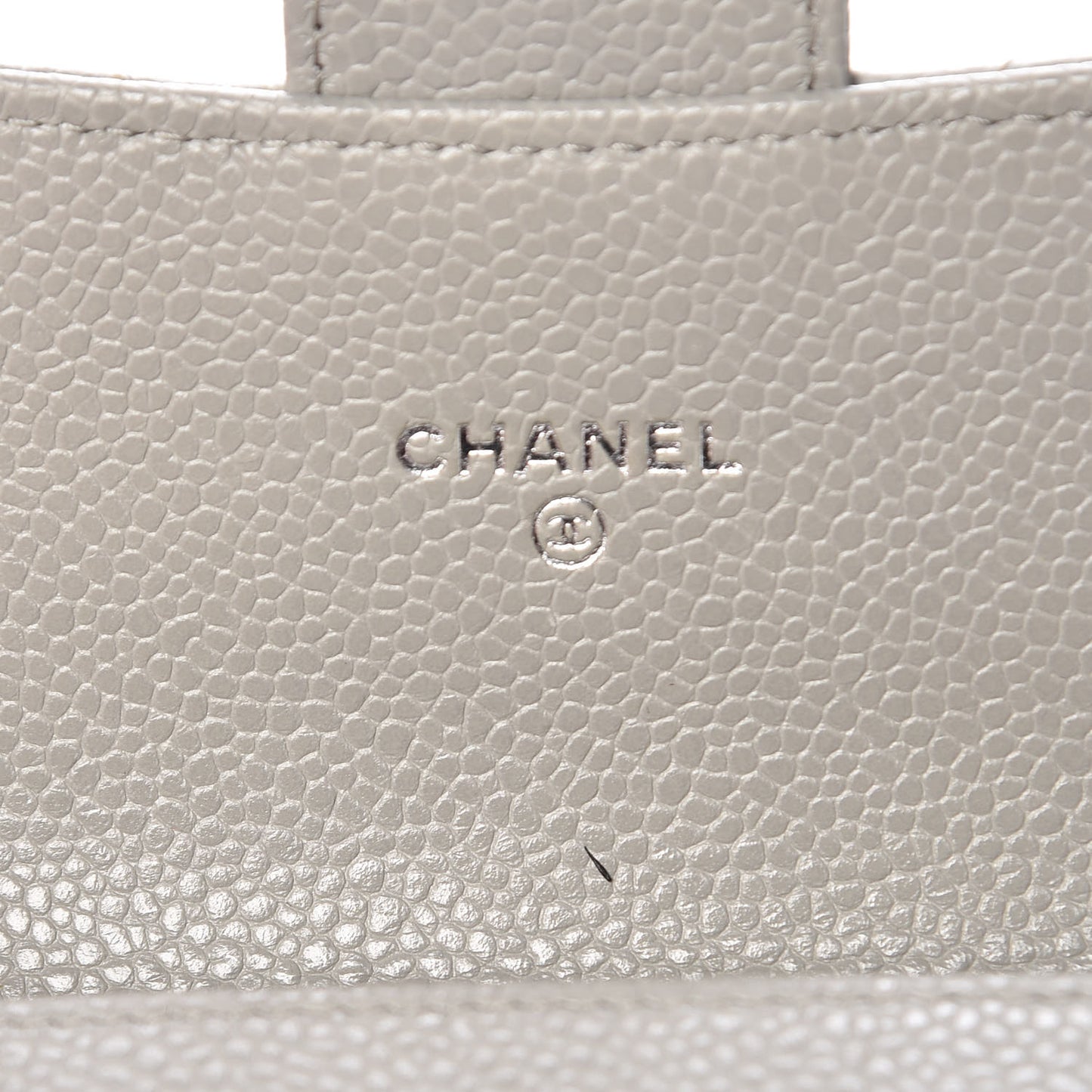Caviar Quilted Small Flap Wallet Grey