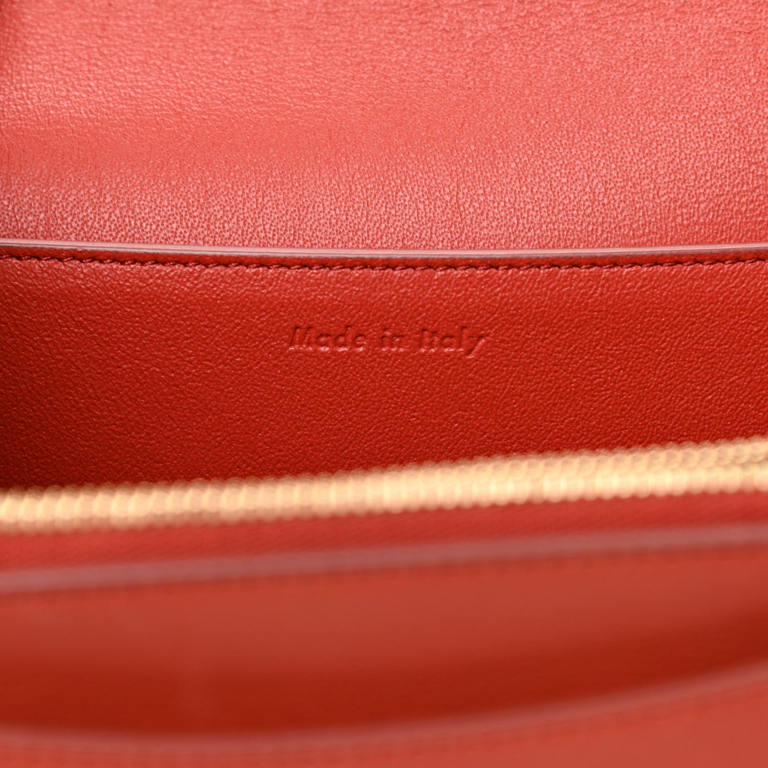 Celine Shiny Smooth Calfskin Medium Frame Shoulder Bag Red Tan 6 of 9