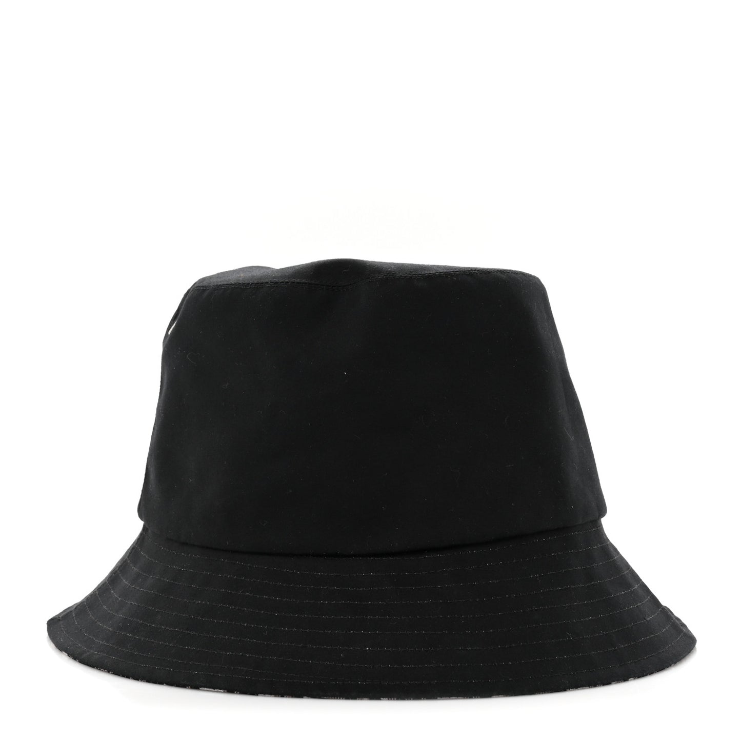Polyester Cotton Oblique Teddy-D Brim Bucket Hat 58 Black