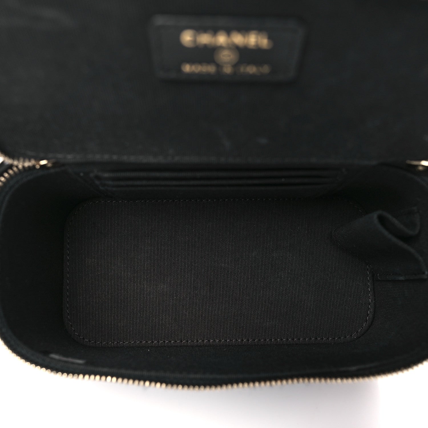 Chanel Lambskin Quilted Small Top Handle Vanity Case With Chain Black 5 of 9