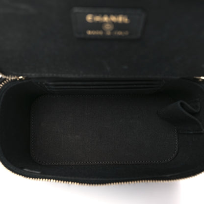 Chanel Lambskin Quilted Small Top Handle Vanity Case With Chain Black 5 of 9