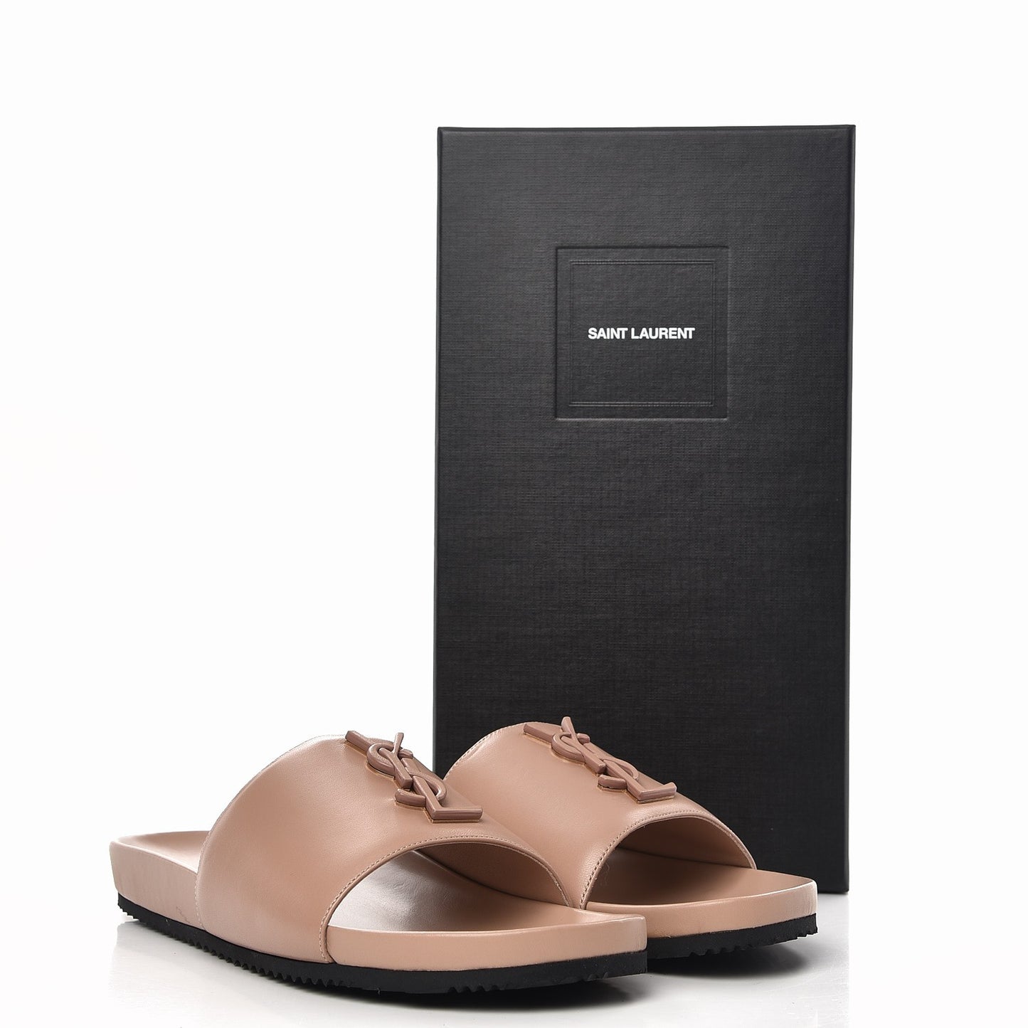 Lambskin Joan Slide Sandals 39 Nude