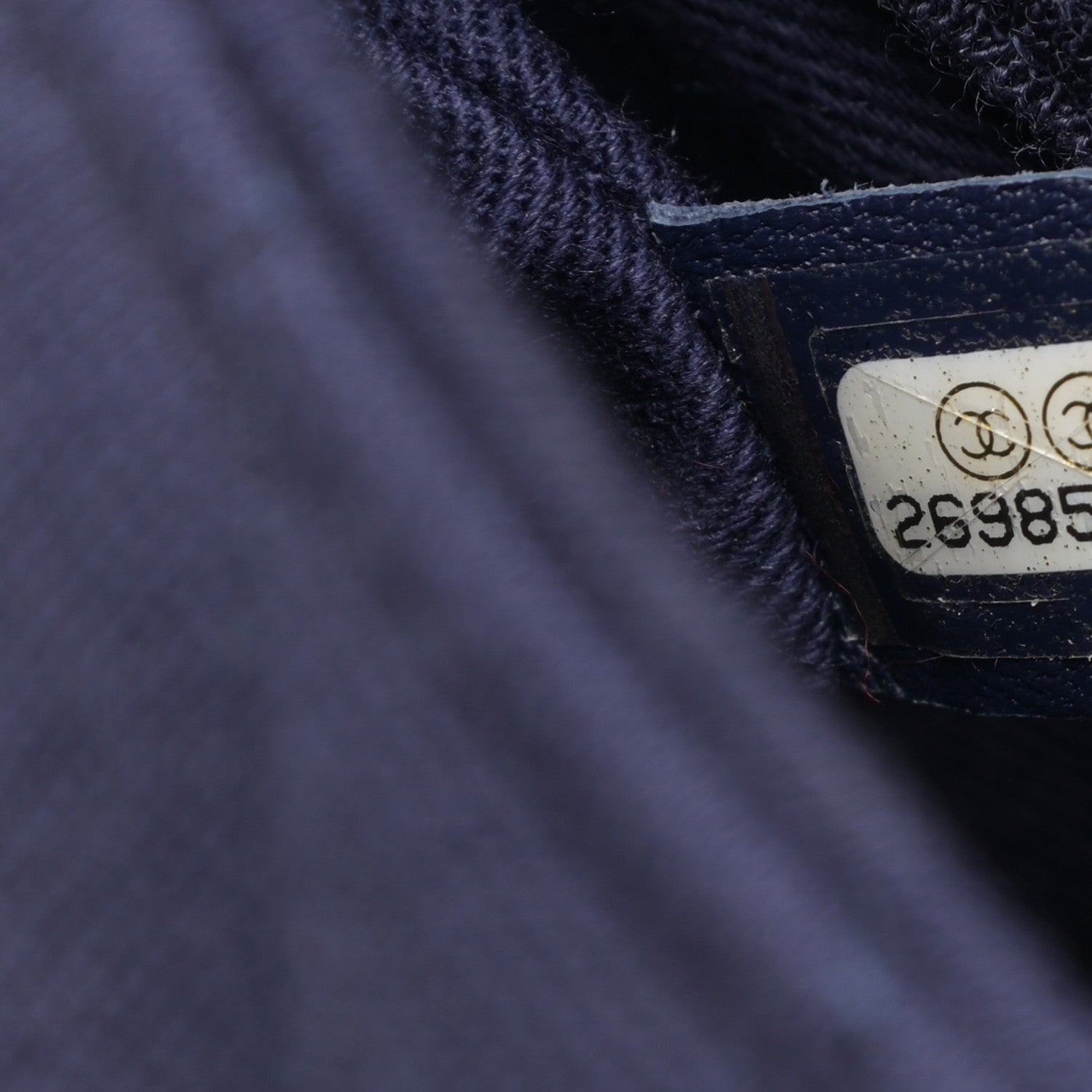 Chanel Jersey Chevron Quilted Small Trendy CC Dual Handle Flap Bag Navy Blue 7 of 10