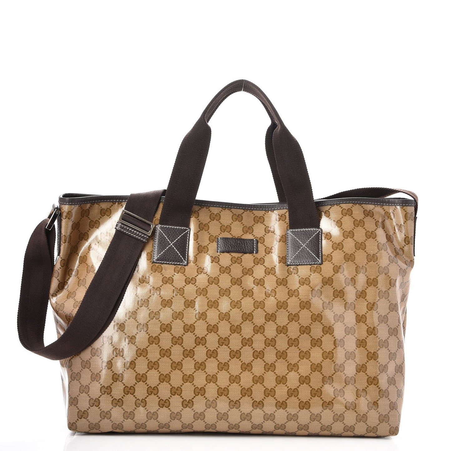 Crystal Monogram Travel Bag Dark Brown