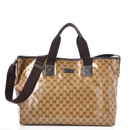 Gucci Crystal Monogram Travel Bag Dark Brown 1 of 8