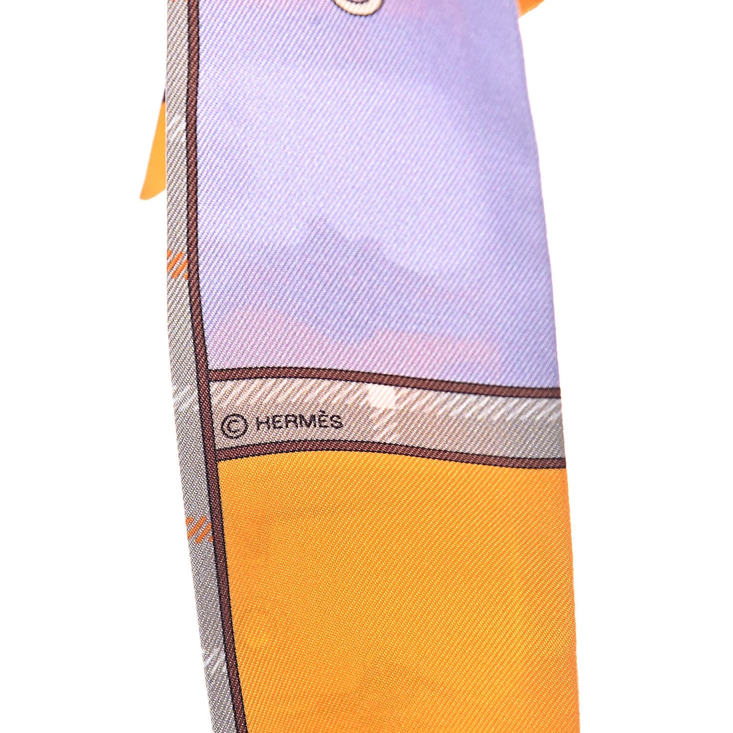 Hermes Silk Camails Twilly Acajou Mauve Bouton D'Or 5 of 5