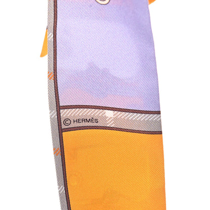 Hermes Silk Camails Twilly Acajou Mauve Bouton D'Or 5 of 5