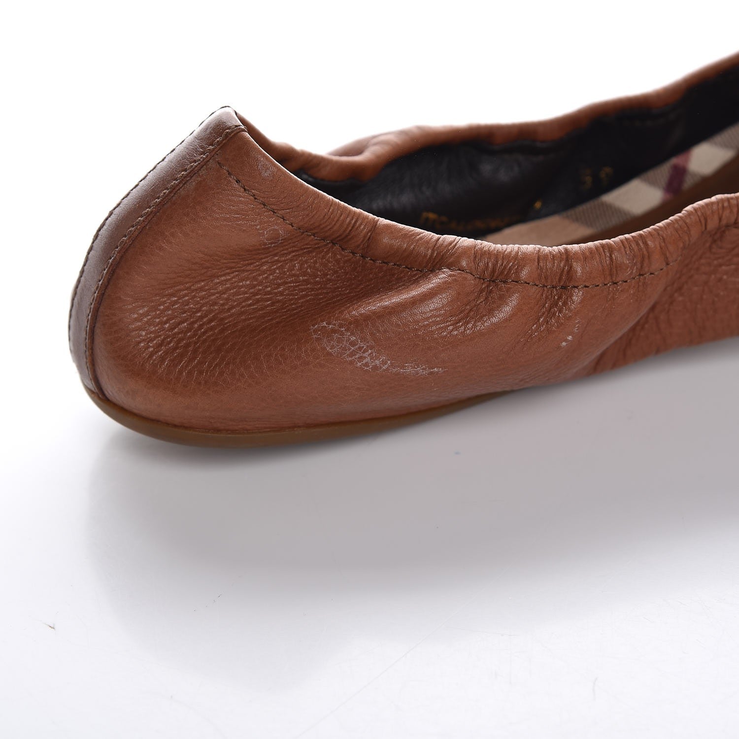 Burberry Haymarket Check Aston Ballerina Flats 39 Tan 12 of 15