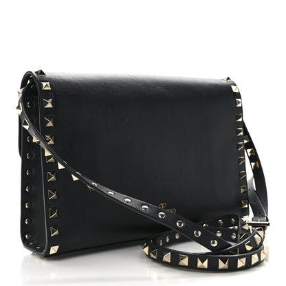 Valentino Garavani Vitello Medium Rockstud Flip Lock Crossbody Bag Black 3 of 10