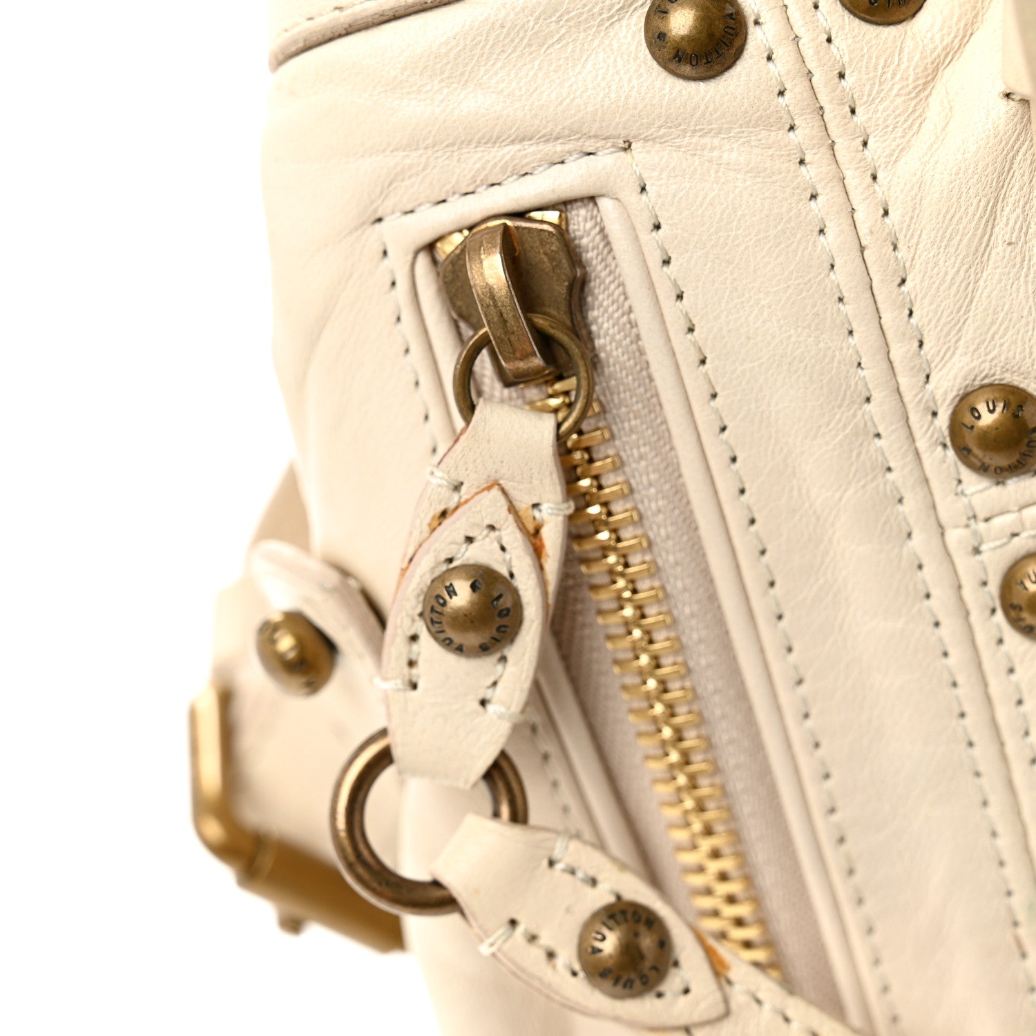 Louis Vuitton Lambskin Riveting White 12 of 13
