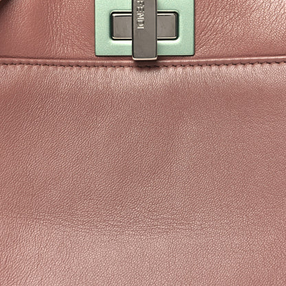 Fendi Nappa Colorblock Mini Peekaboo Iconic Satchel English Rose Plaster Oxigen 8 of 10