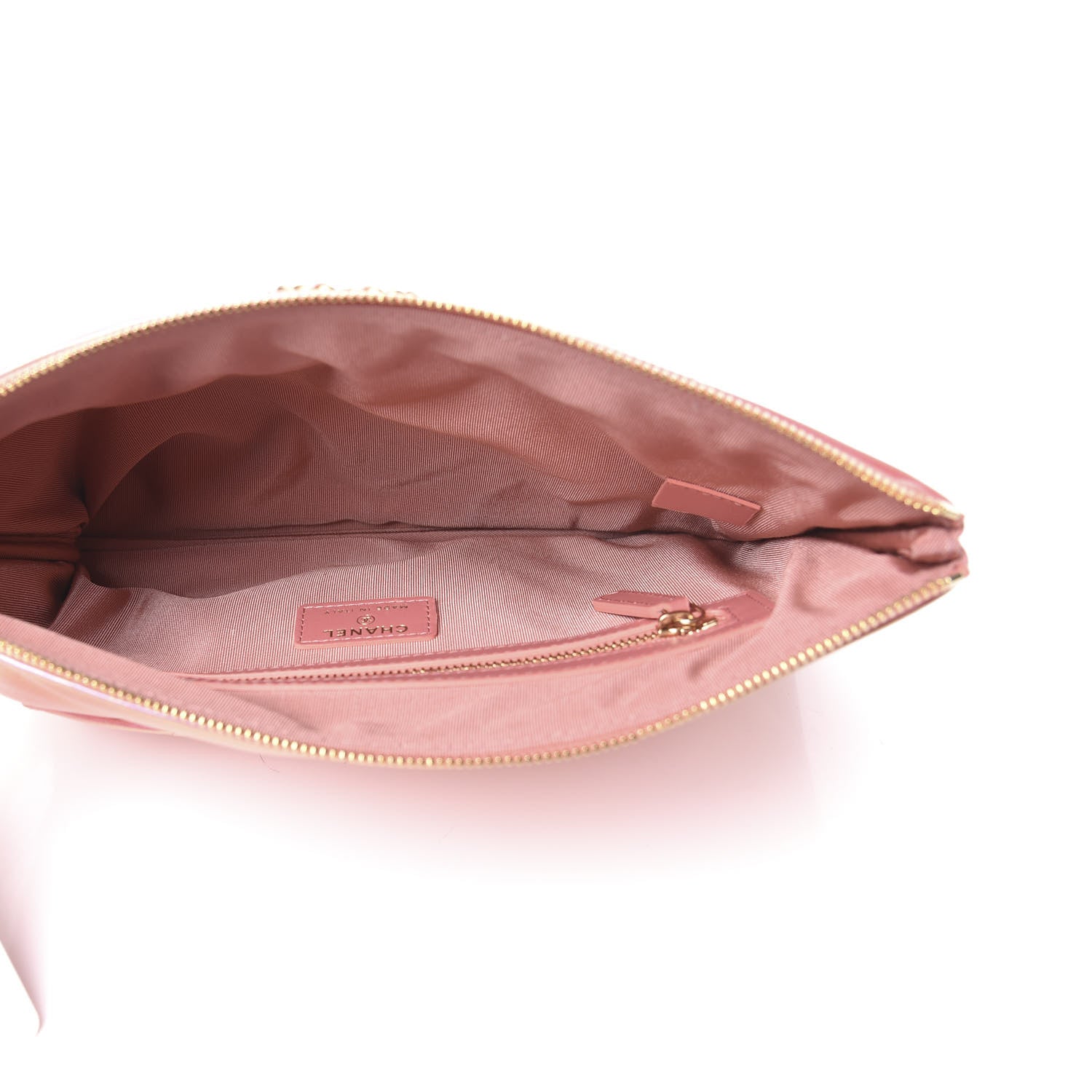 Chanel Iridescent Calfskin Quilted Large 19 Cosmetic Case Pink 5 of 12