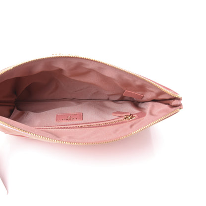 Chanel Iridescent Calfskin Quilted Large 19 Cosmetic Case Pink 5 of 12