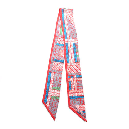 Hermes Silk Tresses H Twilly Bleu Grenadine 2 of 3