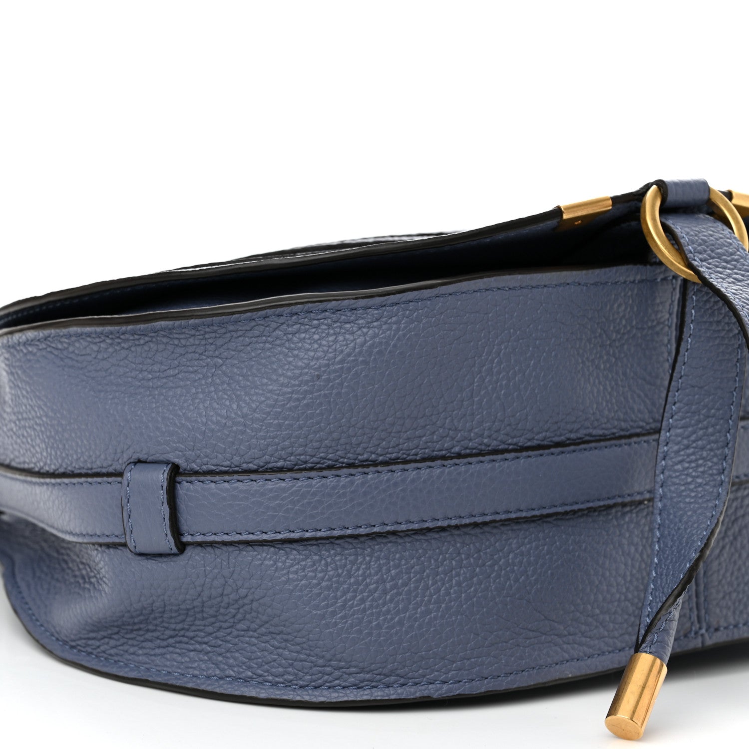 Chloe Calfskin Medium Marcie Round Crossbody Bag Street Blue 10 of 14