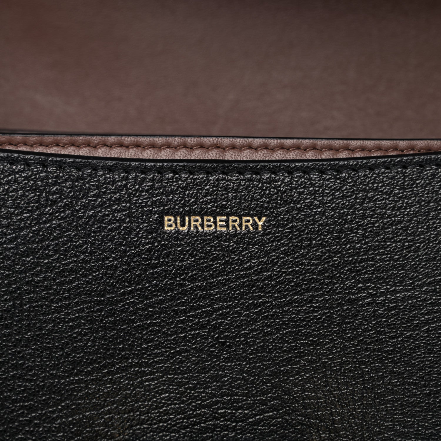 Burberry Goatskin Cotton Canvas Vintage Check Small D-Ring Bag Black Antique Yellow 7 of 10