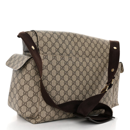 Gucci GG Plus Monogram Messenger Diaper Bag Dark Brown 4 of 11