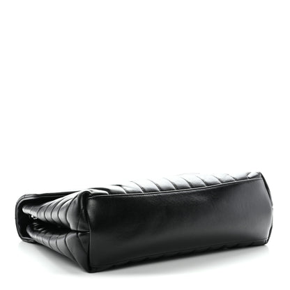 Saint Laurent Calfskin Y Quilted Monogram Monochrome Medium Loulou Chain Satchel Black 4 of 11
