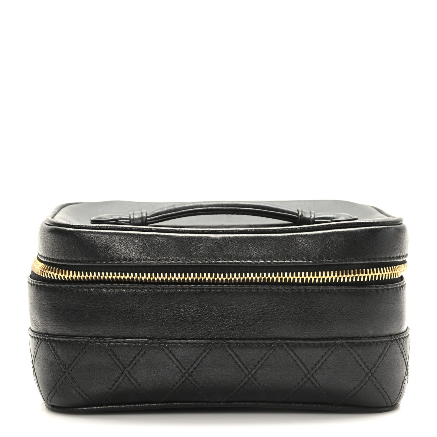 Lambskin Vanity Cosmetic Case Black