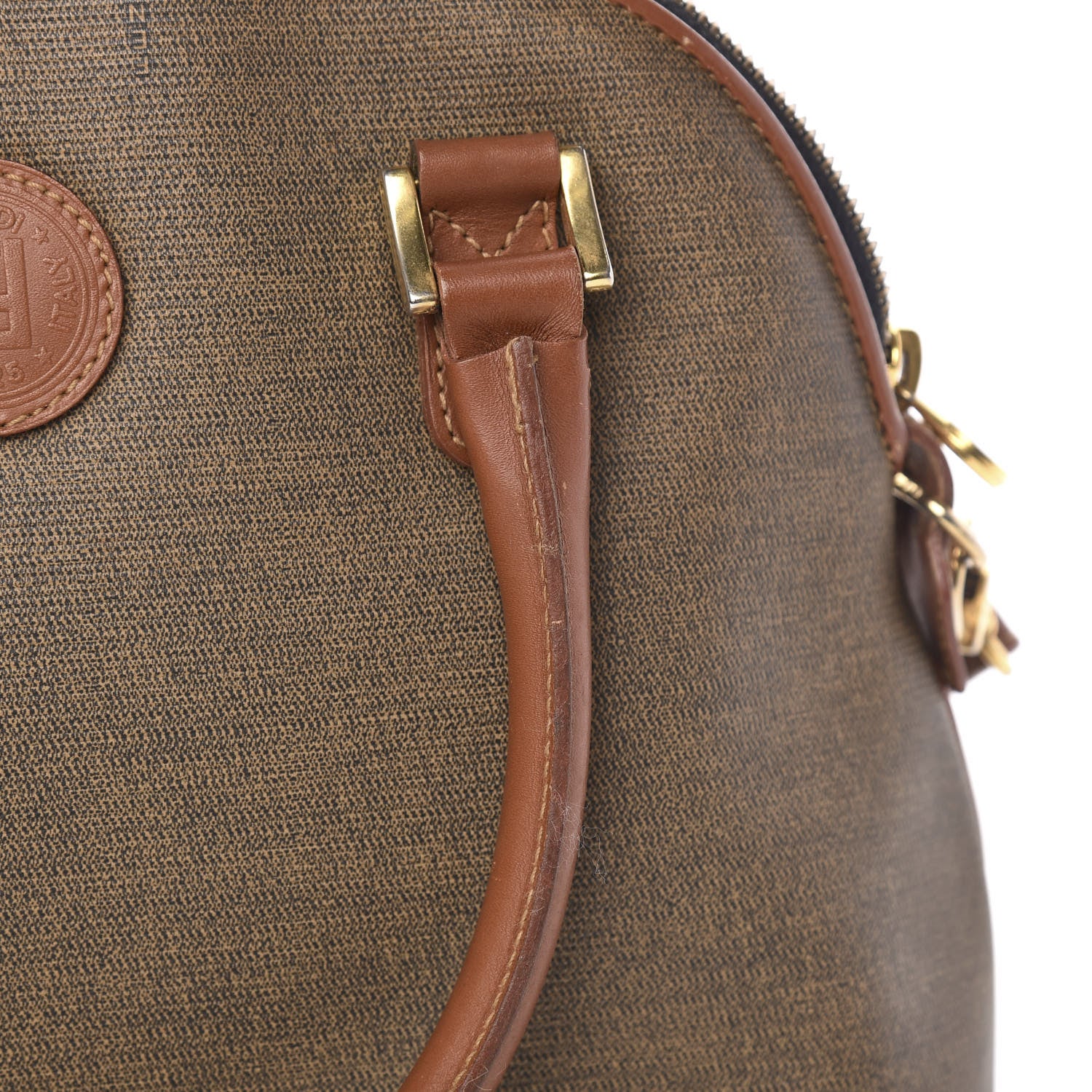 Fendi Nappa Canvas Top Handle Bag Brown 8 of 13