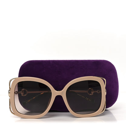 Gucci Acetate Horsebit Square Frame Sunglasses GG1021S Pink Tortoise 7 of 7