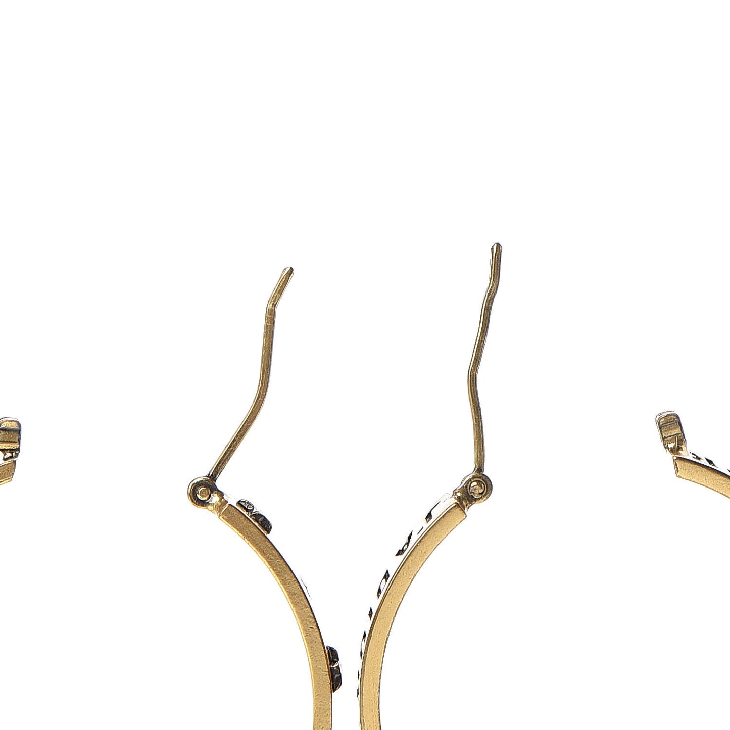 Metal J'Adior Star Hoop Earrings Aged Gold