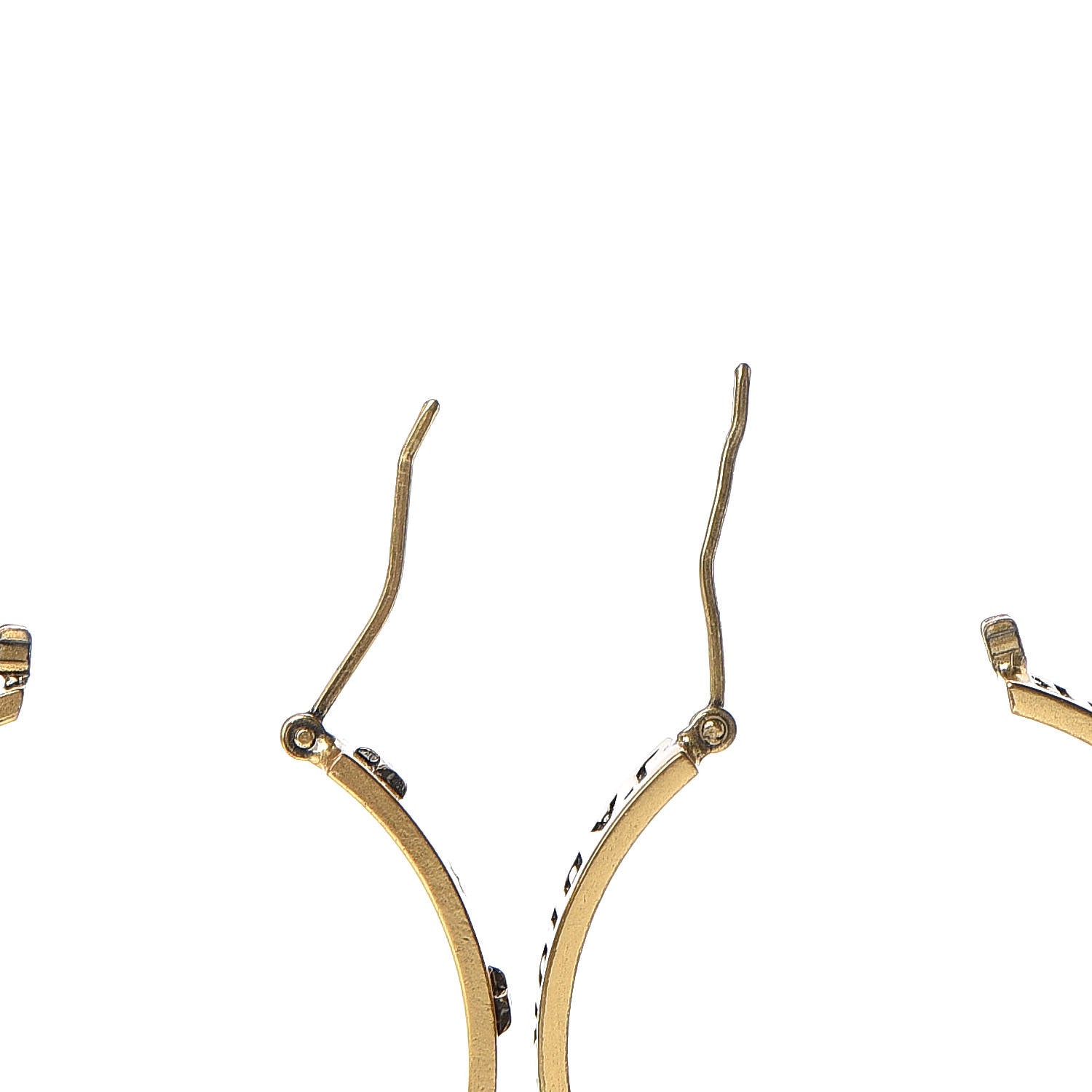 Christian Dior Metal J'Adior Star Hoop Earrings Aged Gold 4 of 5