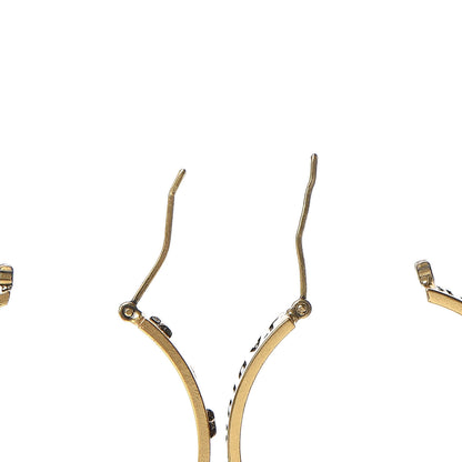 Christian Dior Metal J'Adior Star Hoop Earrings Aged Gold 4 of 5