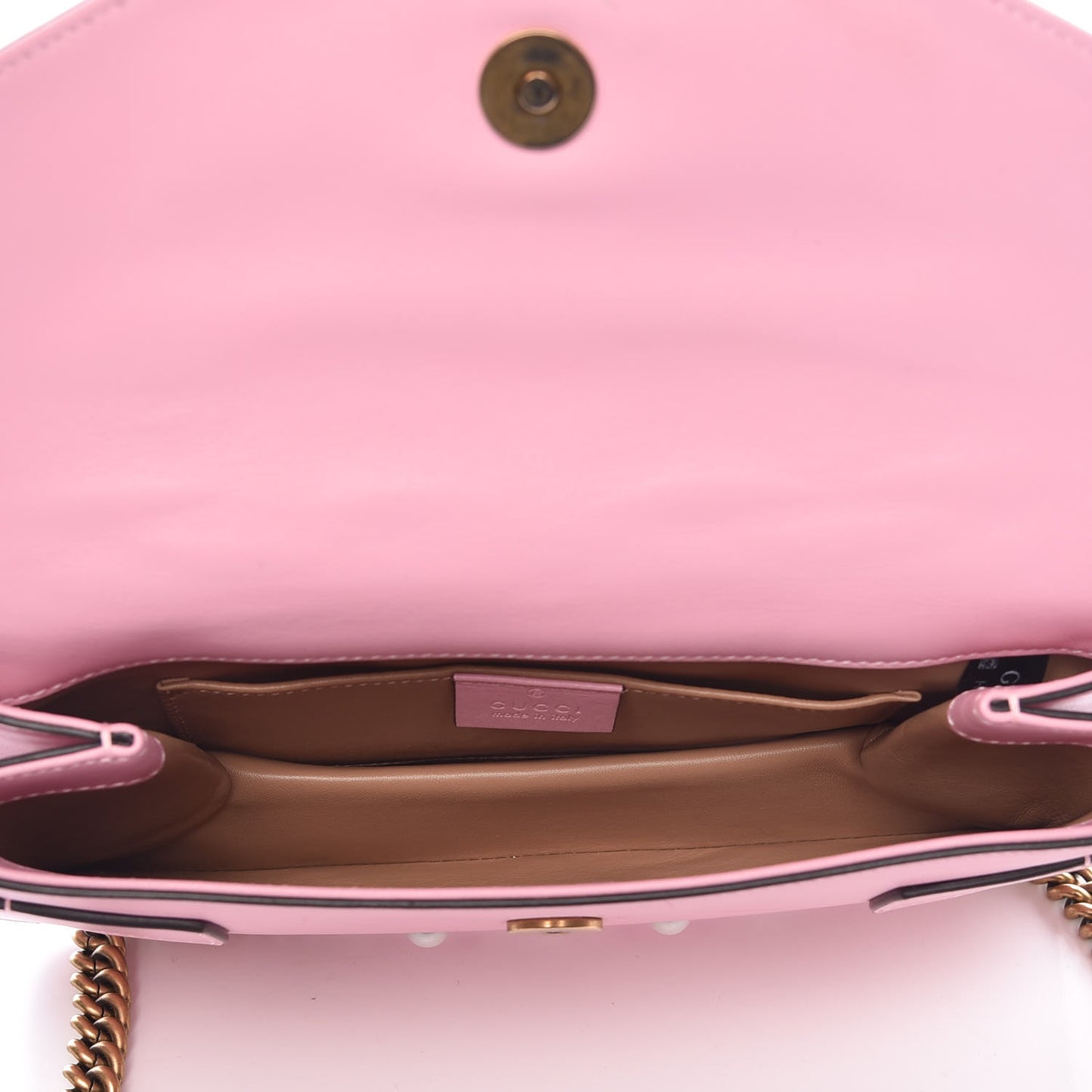 Nappa Pearl Studded Mini Queen Margaret Broadway Shoulder Bag Sugar Pink