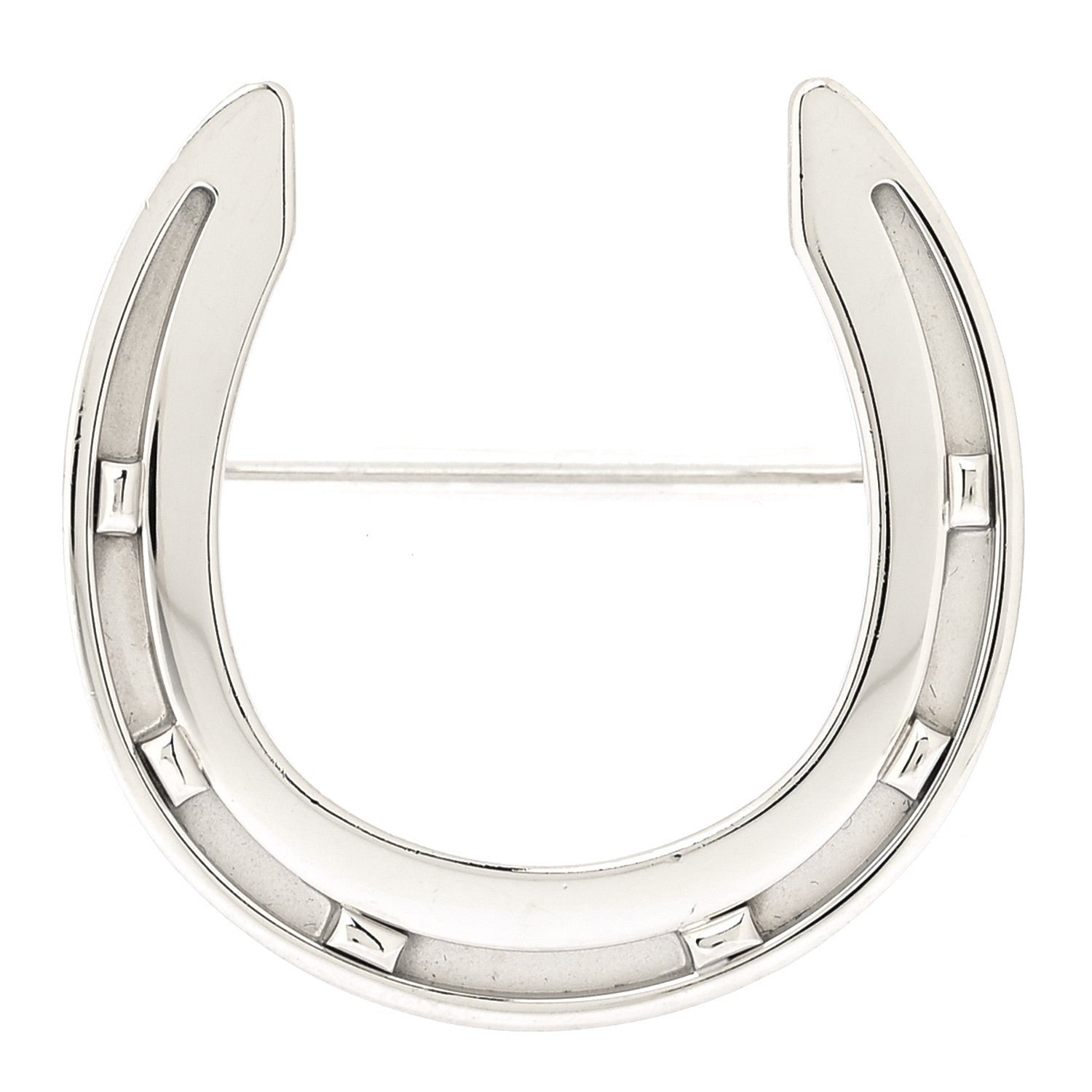 Hermes Palladium Fer A Cheval Scarf 90 Ring 1 of 4
